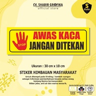 Glass BEWARE STICKER