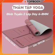 Routed Yoga Mat 8mm TPE 2 Layers Anti-Slip, Foldable, Convenient Travel - B1
