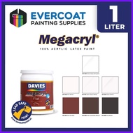 ❐ ◩ Davies Megacryl 100% Acrylic Latex Paint Water Based 1L