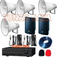 Paket Toa Masjid Sound System Masjid 6 Speaker Travo Ampli Za2120
