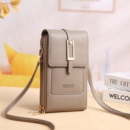 Tas HP Wanita Touch Screen Dompet HP Multifungsi Import Tas Selempang Wanita Kulit Pocket HP