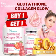 NATURE GLOW Glutathione Collagen Glow Gummies Whitening Gummies Anti-Aging Whitening Skin Glow Colla