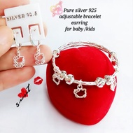 925 Silver Earrings/ Bangle For Kids aw106 Subang Telinga Bangle Budak Bayi 925纯银宝宝手镯耳环