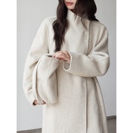 [Yifang] [Double-Sided Woolen London Art Gallery] Songming British Style Jacket Women Winter Woolen 