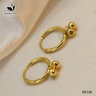 NT130 Silver COATED Gold Loop 92.5% Sterling Silver Fashion Women Earrings