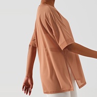 Ice-Cold Breathable Fiess T-Shirt Yoga Tops Loose Gym Sports Short Sleeve Shirt Women Sportswear we
