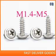 Phillips Pan Head Self Tapping Screw/304 Stainless Steel with washer M1.4-M5 * L3-50mm 【CQ-MB-1】