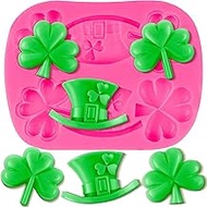 Shamrocks Silicone Mold St Patrick's Day Silicone Mold Irish Hat Silicone Mold Irish Baking Mold in 