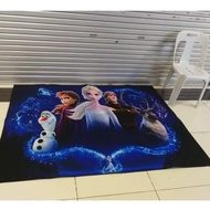 kids frozen carpet velvet 3d L size 130x180cm / karpet frozen velvet 3d