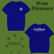 Kaos Genshin Impact | Baju Genshin Impact Cryo Elements