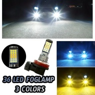 1piece 36LED Triple Color Yellow White Ice Blue LED H11 Car LED Fog Lamp H3 LED Bulb H8 Super Bright