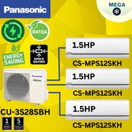 PANASONIC MULTI-SPLIT AIR COND R410a INVERTER [ OUTDOOR 3.0HP ] + [ INDOOR 3 UNIT 1.5 HP ]