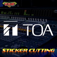 Cutting sticker hardcase speaker toa. audio label sticker toa