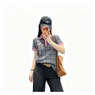 New Style C-H Men Women Casual All-Match Lapel polo Shirt Summer Men Stitching Top Couple Style