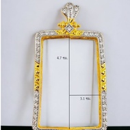 Buddha Amulet Frame Diamond-Encrusted Italian Work
