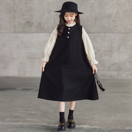 Girls 2021 Dress Autumn Western Style Children Suits Medium Large Children Shirts Vest Princess Dres