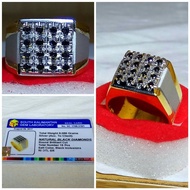 Promo Berlian Hitam Natural Black diamond ring perak sdh memo. grosir