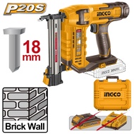 INGCO 20V Cordless Brick Nailer Model CSTLI3805 Nail Type ST18 MM Perfect For Brick Wall (Exclude Ba