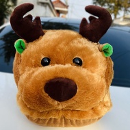 Winter Christmas Reindeer Plush Slippers Cartoon Thickened Warm Animal Home Shoes Cute Girls Indoor 