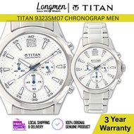 [Klang Longmen] Titan Chronograph 9323SM07 White Dial Stainless Steel Strap Men's Watch