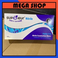 [Box] Superieur Powderless NITRILE Gloves In Blue, Specialized In Medical size M