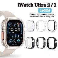 Transparent Case For iWatch Ultra 2/1 49MM IWatch Clear Full Screen Half Protector Cover Tempered Glass+cover Screen Protector Case