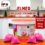 ELMER DIP GLAZE STRAWBERRY REPACK 250 GRAM 500 GRAM/ ELMER GLAZE REPACK