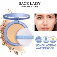 SACE LADY Compact Powder Lasting Waterproof Setting Powder Oil Control Matte Flawless Face Pressed P