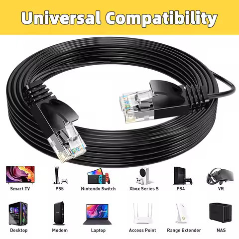 Ultra Slim Cat6A Ethernet Cable LAN Ethernet Cable 10Gbps 550MHz UTP Cat 6a Network Cable Thin Patch