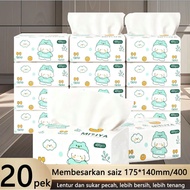【20 Packs】Cuttie Bear Cartoon 400 Sheets Skin Friendly Tissue Paper【4 Ply x 100 Pulls】Tisu Viral Mur