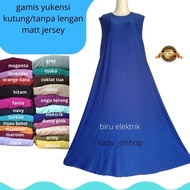 Gamis Yukensi Tanpa lengan Jumbo xxxl Ld 130 PJ 140 cm Inner Dress Jumbo bahan jersey  premium tebal