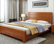 INCLUDE LATEX MATTRESS 200x180cm Bed Frame SOLID WOOD Katil Besi Single Steel Powder king queen size modern pillow japanese home king koil bedding house furniture design Coat Metal wood bedroom nice quality big expensive high class steady nice NSY