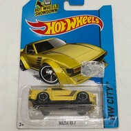 Hot Wheels Mazda RX-7 HW City (old card) RX7 JDM Yellow Old Card