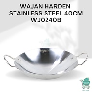 BUNTON Harden Wok 40 Cm Stainless Steel WJ0240B Non-Stick Wok Premium Wok Scratch-Resistant Wok Hard