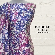 KAIN PASANG RAYA 2023 | KAIN PASANG SUPER SELESA BUBBLE SATIN FLOWY IRONLESS PRINTED BUNGA PENUH