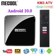 MECOOL KM9 Pro Google Certified Androidtv Android10 4GB 32GB Amlogic S905X2 9.0 KM3 ATV 4K Smart ATV box（รับประกัน 3 เดือน）