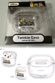 減✨Gourmandise Minions 卡通 Apple AirPods 3 (第3代) 耳機 適用 保護殼 保護套Twinkle 流沙 Case 小黃人 MINI-343A