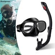 Snorkeling Mask With Myopia Lens Degree Silicone Fully Dry Breathing Tube Nearsighted Snorkeling Set
