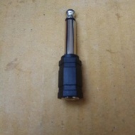 Konektor - Cabang Jack jek Mic Akai 65 mm male Ke Stereo Mini Aux female
