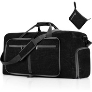 Travel Duffle Bag for Men 65L Foldable Outdoor Travel Duffel Bag with Shoes Compartment Overnight Ba