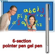 YVE Pointer Pen, Silver Multi-functional Baton,  Lightweight Pointer Tool Telescopic Ballpoint Pen
