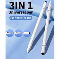 3-In-1 Universal Rubber Disc Stylus Pen, Compatible With Tablets, Smartphones, Pro, Mini, Surface An