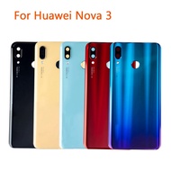 Original Replacement for Huawei Nova 3 Battery Cover Back Glass Case Panel Rear Door Housing