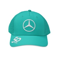 หมวกเบสบอล Mercedes-AMG F1 Team หมวกฉลอง 50 ปี Petronas สีเขียวมิ้นต์