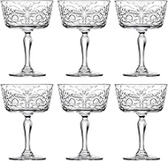 Champagne Glasses - Flute - Saucer - Belle Coupe - Set of 6 Glasses - Lead Free Crystal - Glass has 