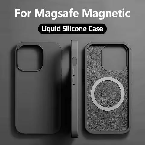 Luxury Liquid Silicone Cases For APPLE iPhone 11 13 12 14 15 16 Pro Max Plus For Magsafe Wireless Ch
