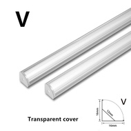 LED 50cm U /V perfil aluminio led Corner Aluminium Profile Channel Holder for LED Strip Light Bar C