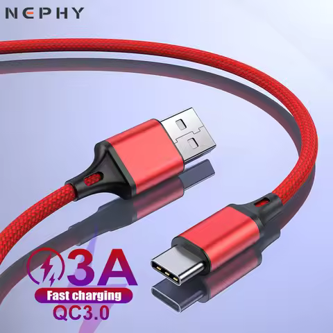 USB Type C Cable For Samsung Huawei Sony Xiaomi mi Redmi Note 8 9 Pro Long 2m 3m USBC Charger Mobile