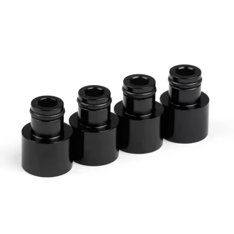 4pcs Black Fuel Injector Top Hat Adapter for Honda B/D/K Series B16 B18 D16 H22 F22 RDX Civic