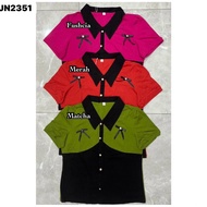 JN-FASHION || WOMEN'S TOP WITH RIBBON COLLAR 2351